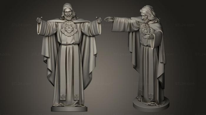 Статуи античные и исторические (Святое Сердце Иисуса, STKA_0336) 3D модель для ЧПУ станка
